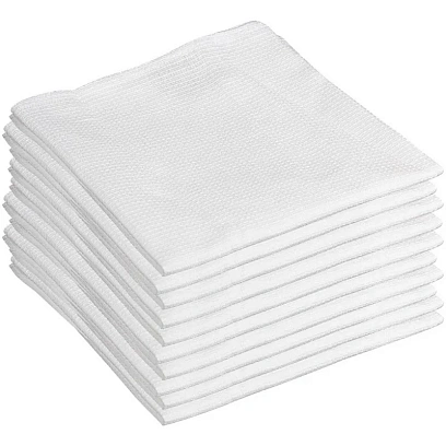 Набор полотенец вафельных отбел. 40х80см,пл160г/м2,10 шт/уп,текстил,100%хл