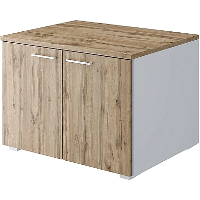 Тумба для оргтех. Комус Мебель K-Loft 241Т004 786х616х568 дуб натур./белый