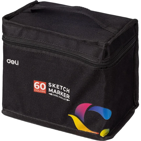 Набор маркеров для скетчинга Deli 60цв. двухстор., E70806-60
