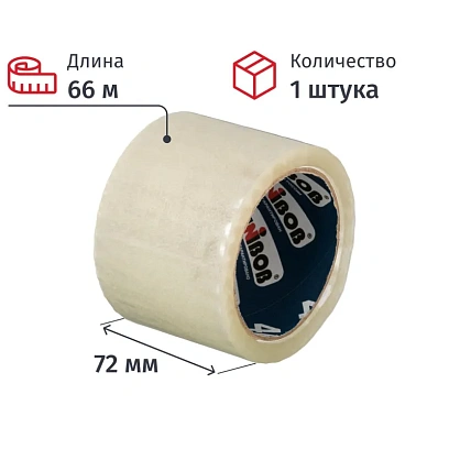 Клейкая лента  UNIBOB 72х66 прозрач. 40мкр