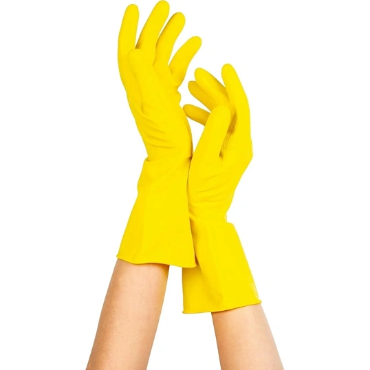 Перчатки резиновые PACLAN Professional латекс желтый 4073254 р.S