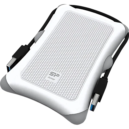 Портативный HDD Silicon Power Armor A30 1 TB USB 3.2, белый, резина