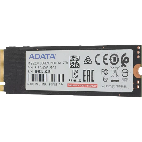 SSD накопитель A-Data PCIe 4.0 x4 2TB SLEG-900P-2TCS Legend 900 Pro