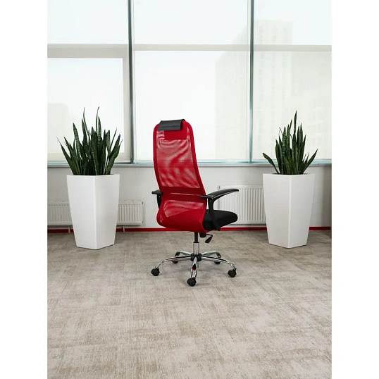 Кресло МТ_Easy Chair/SU-B-8/подл.158/осн.003 красный/черный