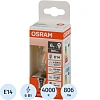 Лампа светодиодная OSRAM LSCLB75 6W/840 230VFILCL E14 FS1
