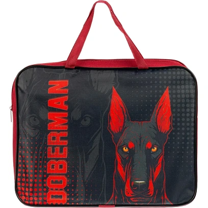 Папка школьника А4 с ручками + твердое дно, ШИРОКАЯ,ПШ-11, DOBERMAN