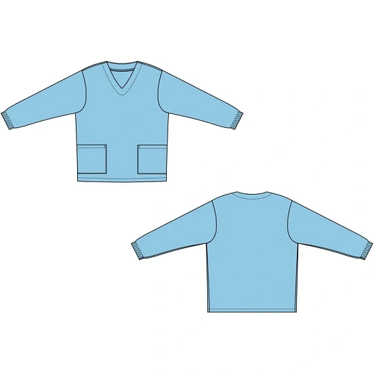 Костюм хирурга универс./м05-КБР дл.рук.,цв.глб. (р.56-58) р.170-176