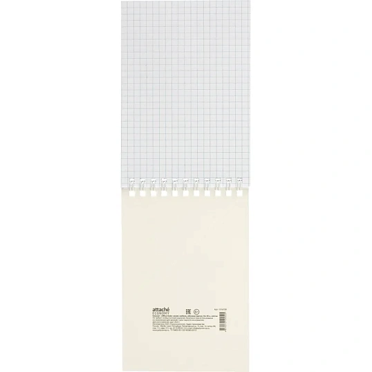 Блокнот А6 108x146,40л,гребень, картон,клетка, Attache Economy синяя