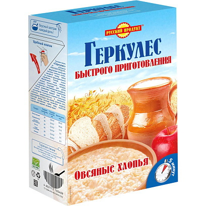 Каша Геркулес Русский Продукт быстрого приготовления, 420г