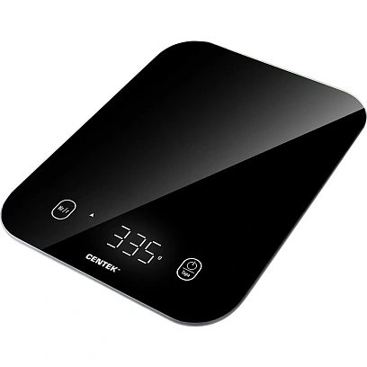 Весы кухонные Centek CT-2480 LED BLACK,150х15х205мм,max 5кг,шаг 1г