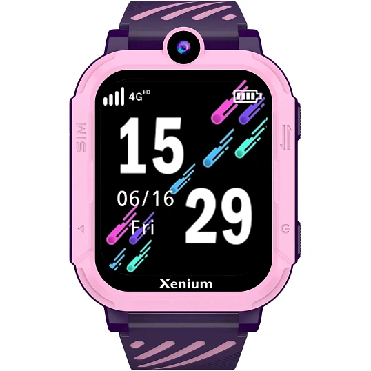 Смарт-часы Xenium W600 1.83 AMOLED розовый/фиолет