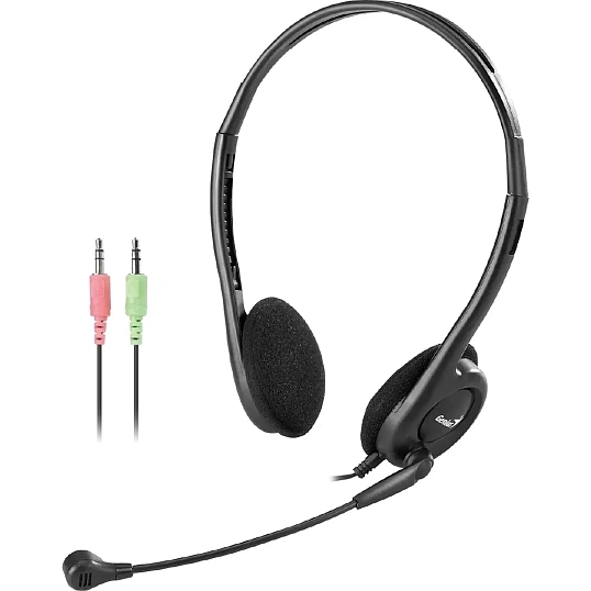 Гарнитура проводная Genius HS-200C + Single Jack Cable черный 31710151104