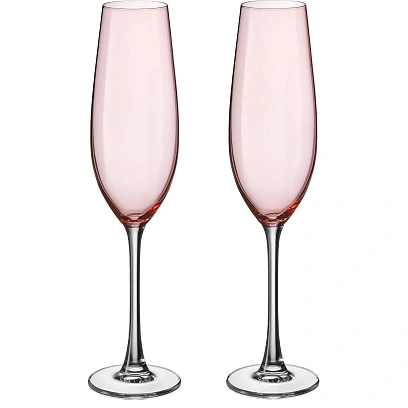 Набор бокалов для шамп COLUMBA, 260мл, декор Розовая чаша, 2шт, БСС0559