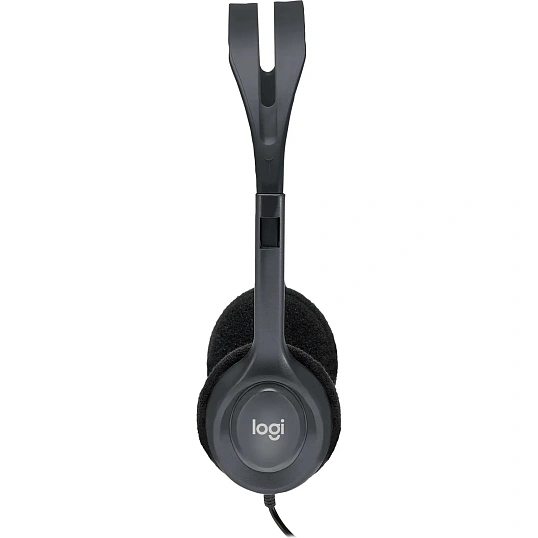 Гарнитура проводная Logitech Headset H111 Stereo grey каб.1.8м (981-000588)