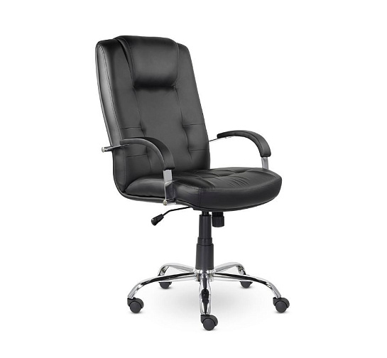 Кресло К-41 Кендо В пластик S-0401 (черный) (пятилучье хром ДК)