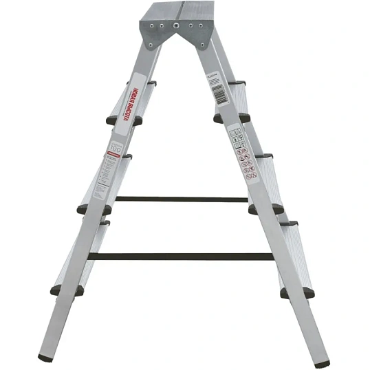 Стремянка ал. двухсторонняя Новая Высота NV 1120, 2х4 ступ. 80 мм 1120204