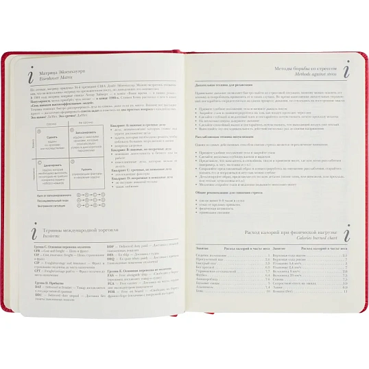 Ежедневник недатированный А5+ CLASSIC иск.кожа КРАСНЫЙ 3-689/04