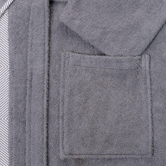 Халат Махровый Мужской  DELRAY Кимоно антрацит, L-XL, 300 гр/м2