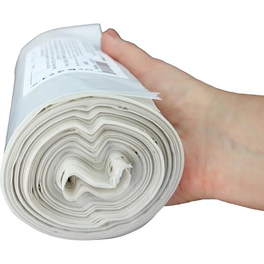 Мешки для мусора ПВД 120л 40мкм 15шт/рул прозрачные 70 x 110 см