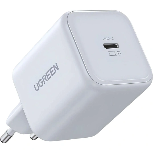 Зарядное устройство UGREEN,сетевое, X524(65053)45W USB-C,GaN,EU,белый