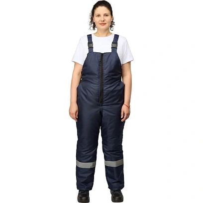 Полукомбинезон рабочий зимний женский з46-ПК синий (р.56-58) 158-164