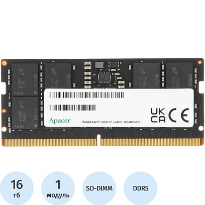 Модуль памяти Apacer DDR5 16GB 4800Мгц SO-DIMM (AS16GHB48CTBBGH)