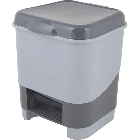 Контейнер для мусора с педалью 8 л., серый, 427