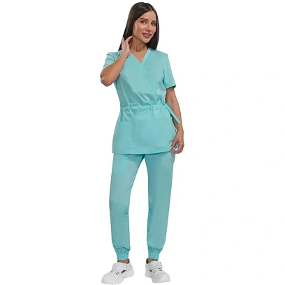 Костюм жен (куртка, бр) м24 бирюз 92/158-164