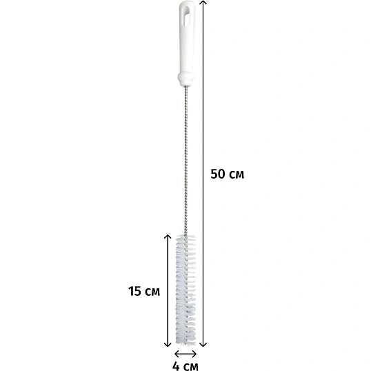 Ершик FBK с нерж стержнем пласт ручка 150х500мм D40мм белый 10756-1