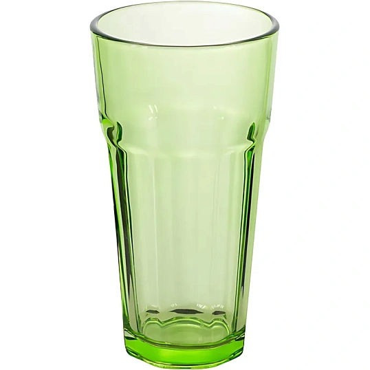 Стакан стеклянный 355 мл (цвета в ассортименте: бирюзовый/зелёный)