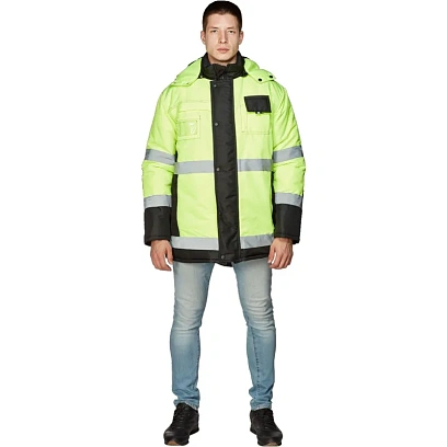 Куртка рабочая зимняя муж з44-КУ черн./лим. (р.44-46) 170-176