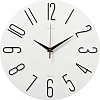 Часы настенные d=30см, корпус  белый+черный Классика арт.3010-001