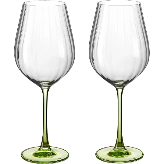 Набор бокалов д/красн вина COLUMBA OPTIC, 650мл; Зеленая ножка 2шт, БСС0518