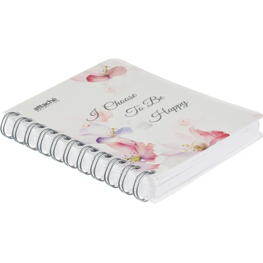Бизнес-тетрадь А6,120л,кл,спир,пласт Attache Selection Flower Dreams 876753
