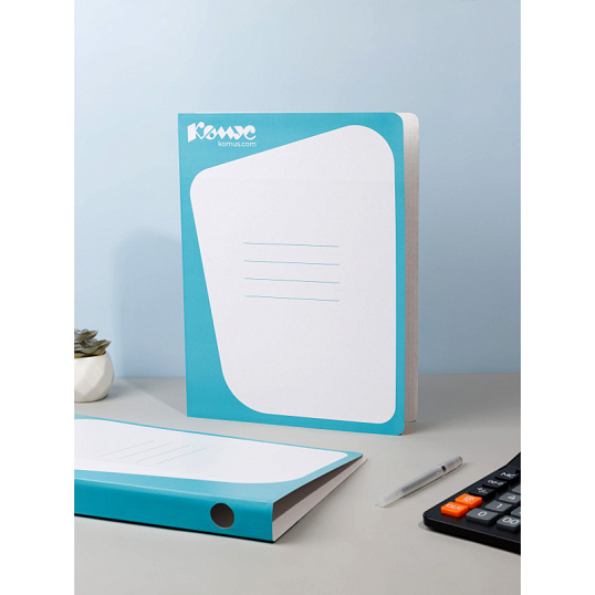 Скоросшиватель картон. Комус каширован.картон 30мм голубой