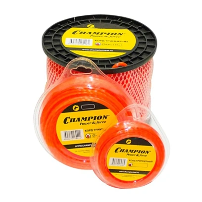 Леска для триммера Twisted Square 3,0 мм 60 м витой квадрат CHAMPION C7011