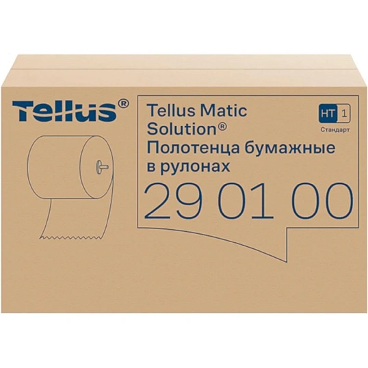 Полотенца бумажные в рулонах 1-сл. Торк/Tellus Матик 6рул/уп 290100