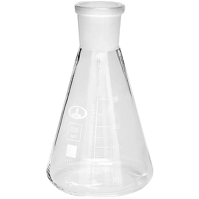 Колба коническая КН-1- 250-29/32, с делениями, ТС