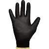 Перчатки защитные TOPFORT нейлоновые с п/у покрытием черные р. 7 (S)