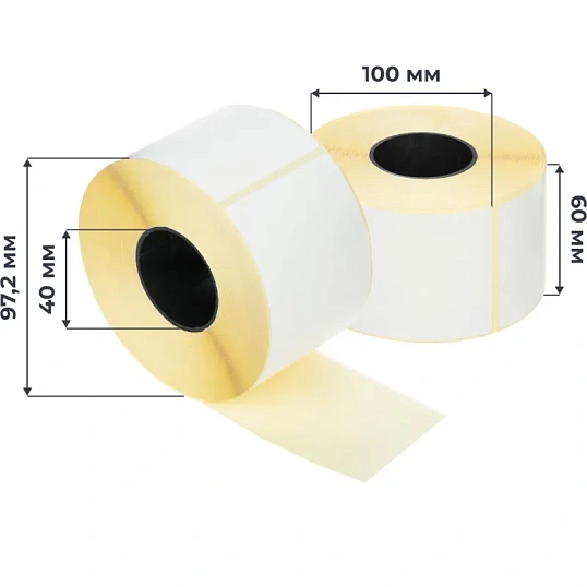 Термоэтикетки ЭКО 60х100, 500 шт/рул, вт.40, 30рул/уп(БИТ)
