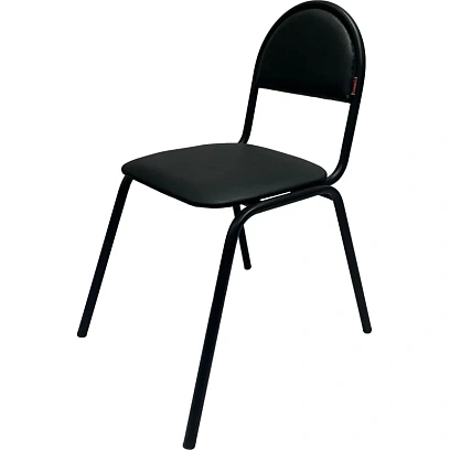 Стул КО_Echair 00С Серна каркас черный, к/з черный 201