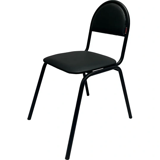 Стул КО_Echair 00С Серна каркас черный, к/з черный 201