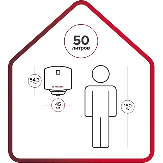 Водонагреватель Ariston DUNE1 R 50 V 1,5K SLIM PL