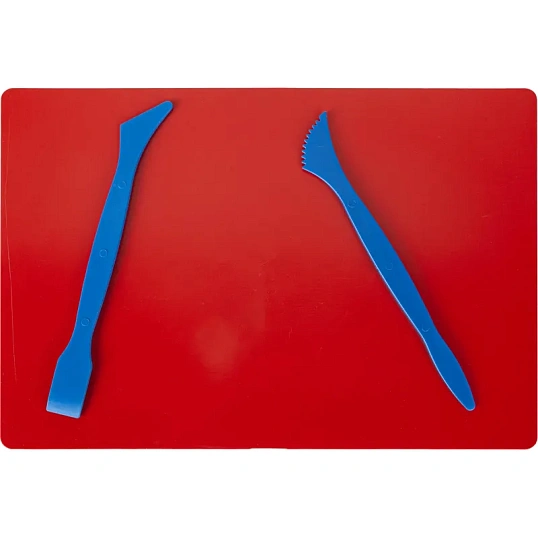 Доска для лепки №1 School красная А5 с 2-я стеками, цвет. (979113)