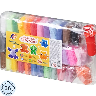 Пластилин воздушный, 36 цв., 360 г 34С 2230-08 набор