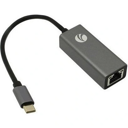 Сетевой адаптер VCOM USB 3.1 Type-C-RJ-45 1Gbps Ethernet, Aluminum 0.15м
