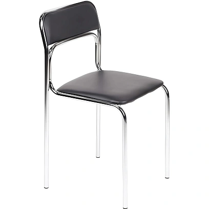 Стул UP_ каркас хром, к/з черный Z11