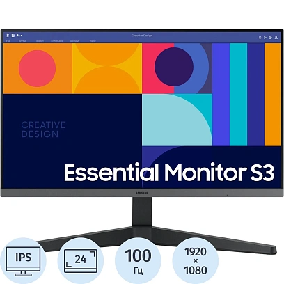 Монитор Samsung S24C330GAI (LS24C330GAIXCI) 24/IPS/FHD/4ms/250cd/100Hz