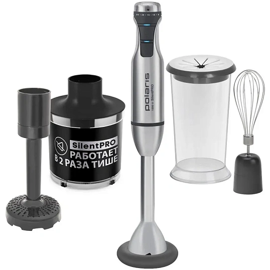 Блендер POLARIS ручной PHB 1583L Silent, металлик