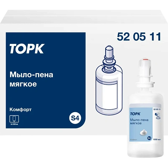 Картридж с жидким мылом Торк/Tellus S4 1л пен.мягк.прозр.520511 д/арт.33068